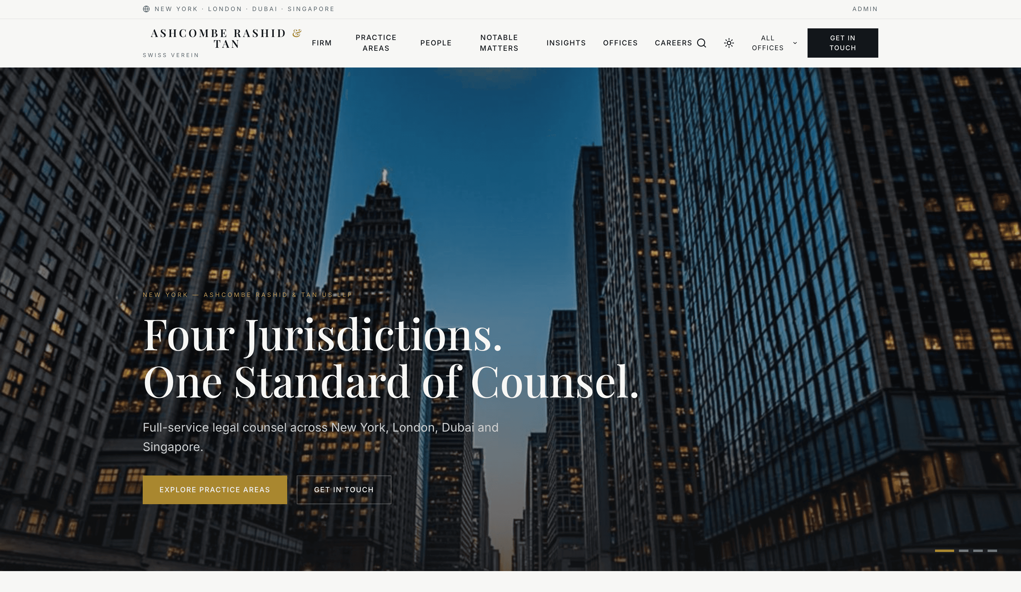 A restrained, authoritative site for a modern law practice