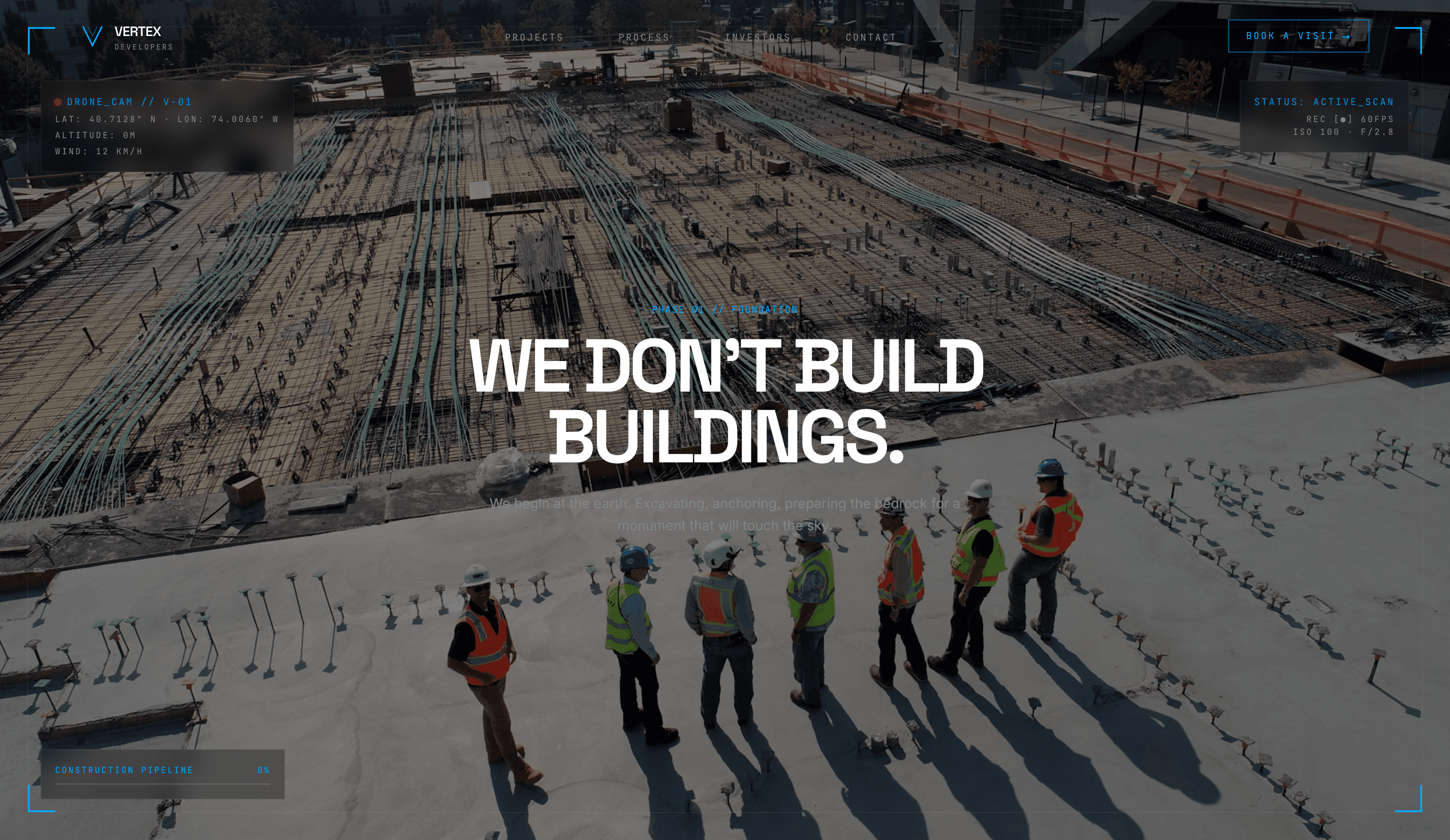 A B2B platform site with a technical spine